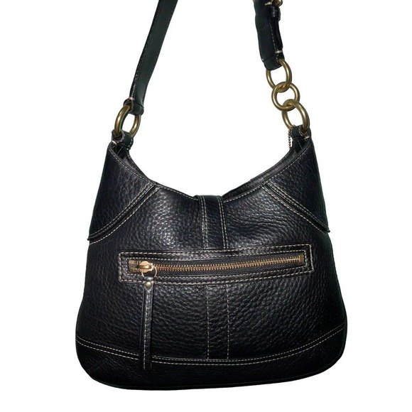 NOT FOR SALE! Vintage COACH HAMPTON Black Pebbled Leather Hobo Shoulder Bag - Picture 2 of 12